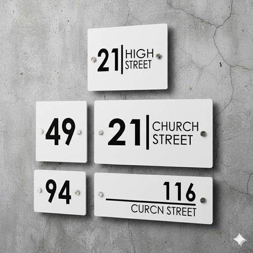 Number sign personalise - number, house