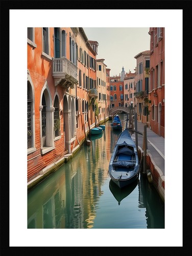 Intimate venice canals - venice, framed