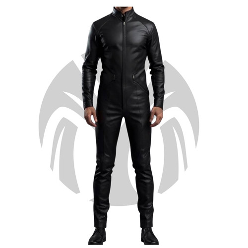 Men leather jumpsuit full - leather,