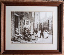 Framed Photographic Print By Frank Meadow Sutcliffe 'Girls Skaning Mussels'