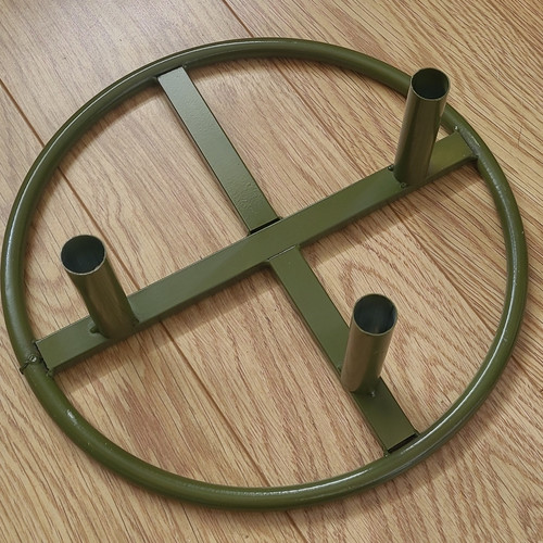 Green metal round plant - 2x,