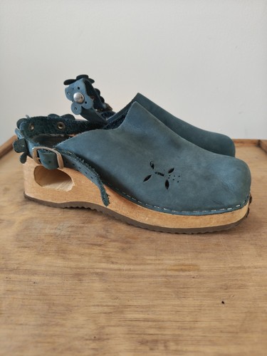 Vintage clarks teal leather - vintage,