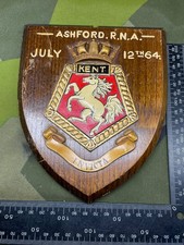 Original British Royal Navy - Royal Naval Association Kent Ships Plaque