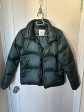 Mango Green Down Puffer Jacket Coat Size S