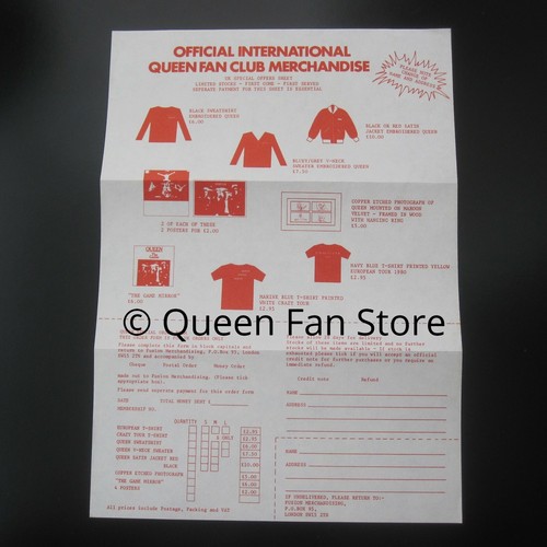 Queen 1980 official fan club - queen,