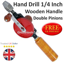 Quality 1/4" Hand Crank Mini Manual Double Pinions Drill For Wood Plastic 0016