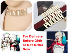 Harley Quinn choker Puddin Collar Necklace Cosplay Fancy Dress suicide squad 