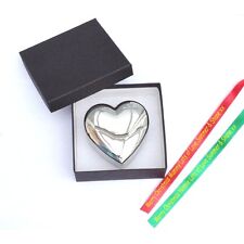 Personalised Engraved Heart Trinket Box with Gift Box & Personalised Gift Ribbon