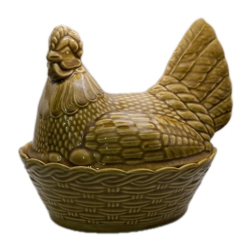Vintage ceramic chicken - ceramic,