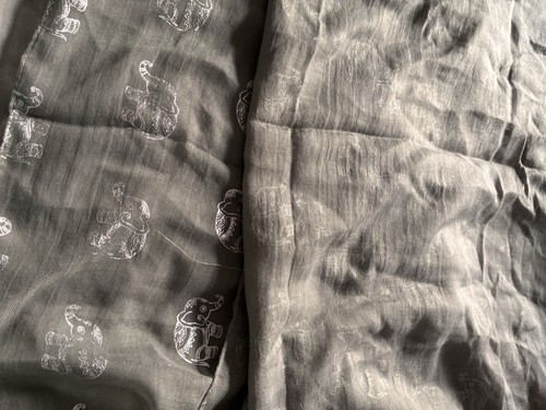 Grey elephant print cotton - grey,