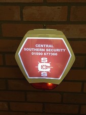 WHITE/RED DECOY/DUMMY ALARM BOX TEXECOM 3X ODYESSY BELL BOX