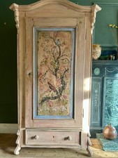 Vintage Painted Pine Armoire/