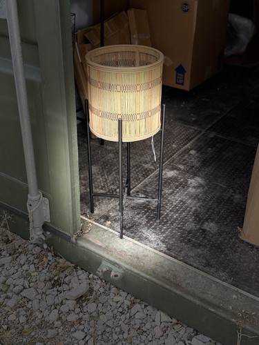 Tall round bamboo - bamboo, woven