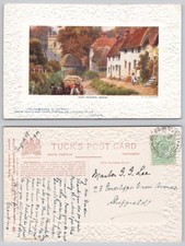 s27877  East Hendred Berkshire  A R Quinton Tuck Oilette postcard 1909 stamp