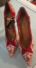Miss Sixty Shoes Size 39 Red & Cream High Heels 