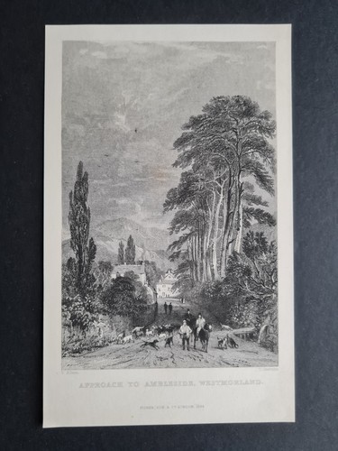 Antique 1834 print approach - print,