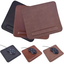 Genuine Leather Mouse Pad Mouse Mat with Wrist Rest in Black Brown & Chestnut