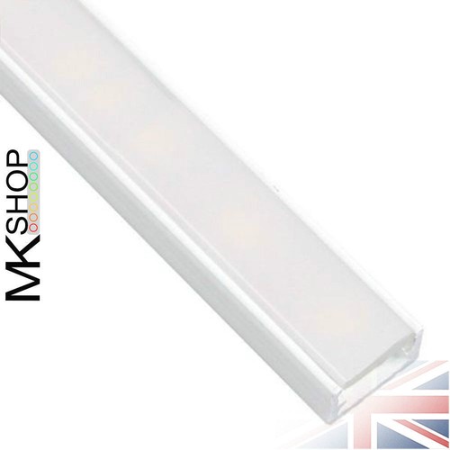 White aluminium channel - 2m, for