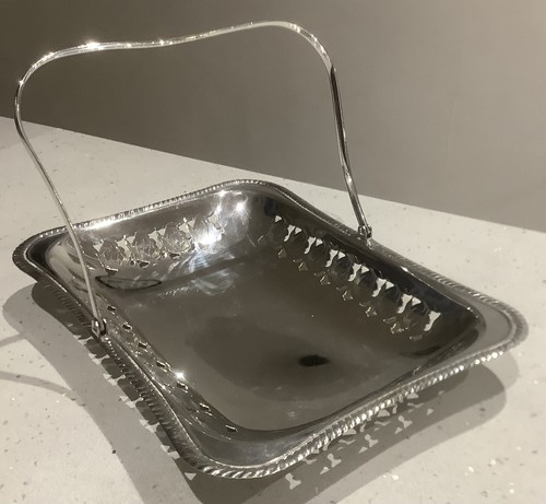 Antique silver plate - antique, pierced