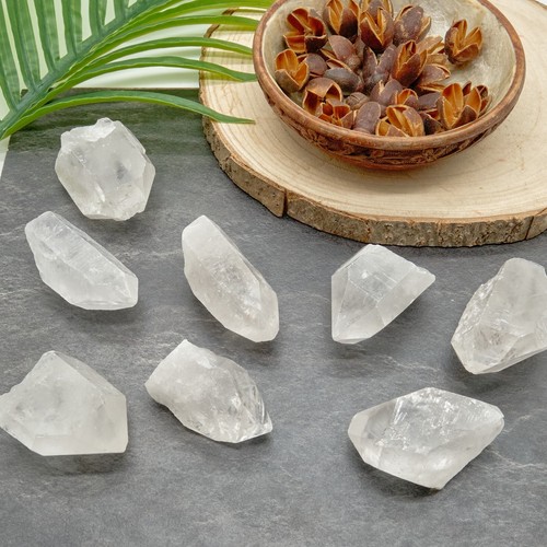Large clear quartz point - clear,