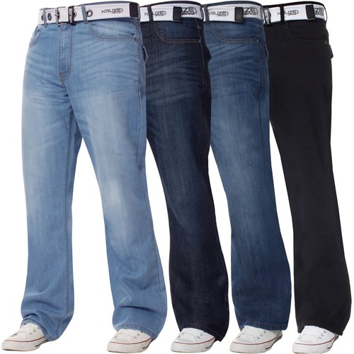 Kruze mens bootcut jeans - jeans, wide
