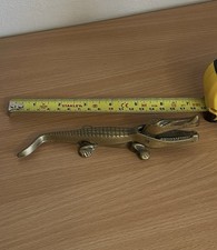 Vintage Solid Brass Crocodile