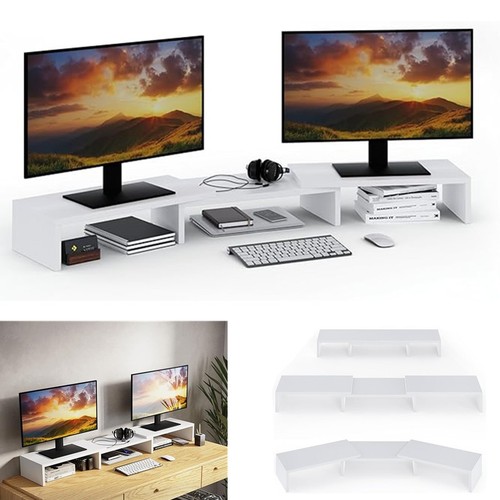 Dual monitor stand riser desk - dual, riser,desk