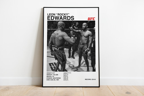 Leon edwards ufc poster - leon,