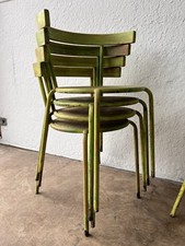 Vintage Green Ikea Ply And Metal Stacking Chairs *Price Per Chair *8 available