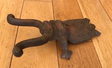Vintage Garden Cast Iron Beetle Boot Jack Mud Room Old 1950's Brass Heavy Patina