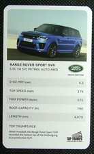 1 x info card of Land Rover