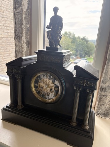 Large antique mantel clock - large,