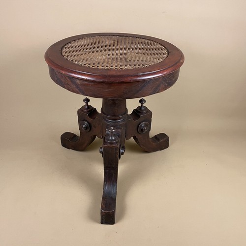 Antique piano stool - antique, cane