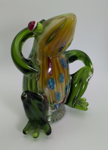 Vintage art glass frog - vintage,