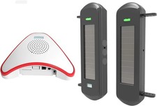 HTZSafe Solar Wireless Driveway Alarm System 800m Transmission 100m Wide Sensor