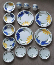 15 Piece Vintage Staffordshire Tableware Dinner Set Made n England Floral Design
