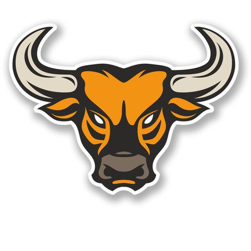 Bull head sticker car - 2,