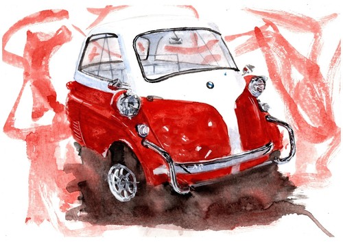 Painting bmw isetta - bmw,