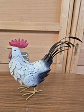 Tin Garden Rooster White