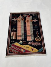 #674 Handmade rug 9/11 twin towers War Rug Afghan War Rug  Handicrafts 82x62 Cm