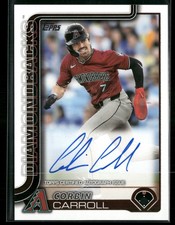 2025 Topps Series 1 Corbin Carroll Auto Arizona Diamondbacks #78 On Card