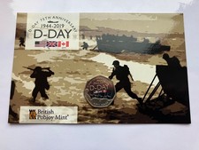2019 GIBRALTAR D DAY 50P FIFTY 50 PENCE COIN ON CARD