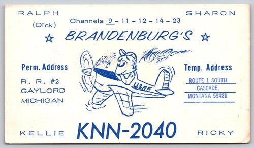 Vintage radio qsl card - cb,