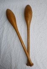 Antique - Gamages Ltd - Wood Indian Excercise Clubs No. 3 Vintage Gym