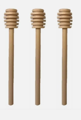 3pc wooden honey spoon 15cm - honey,