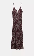 ZARA ZW COLLECTION SEQUINNED SLIP DRESS Size S