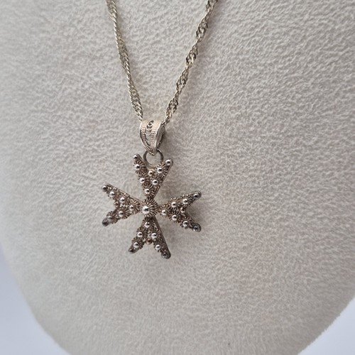 Sterling silver small maltese - sterling,