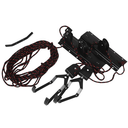 Black steel bike hoist for - hoist,
