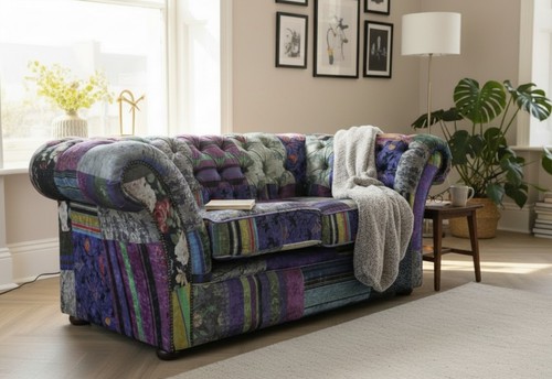 Patchwork chesterfield fabric - chesterfield,