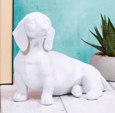 Dachshund dog ornament - dog, white